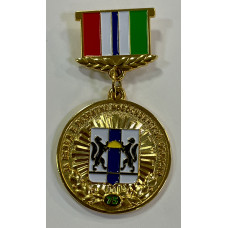 Россия Памятный знак / медаль. За вклад в развитие Новосибирской области. 75 лет Новосибирску. Герб (BOX613)