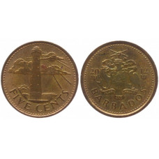 Барбадос 5 Центов 2012 год. KM# 11a. Маяк Гордон (BOX1149)