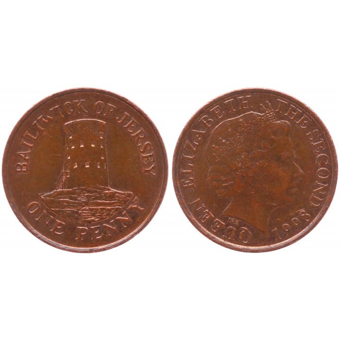 Джерси 1 Пенни 1998 год. KM# 103. Сторожевая башня в Сент-Клементсе (BOX1193)