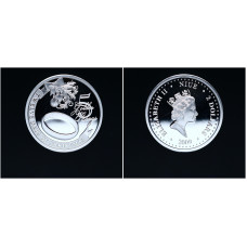 Ниуэ 2 Доллара 2009 год. Ag. "Двенадцать дней Рождества - День 5, Золотые кольца" 