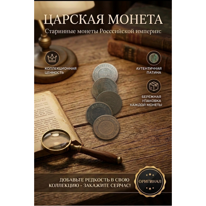 Монета Царской России "3 Копейки 1898 СПБ год". Период правления Николая II. Оригинал. (BOX1230)   