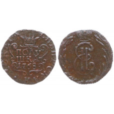 Россия Сибирь Полушка 1768 КМ год VF+ Бит# 1210 (R) Сибирская Монета