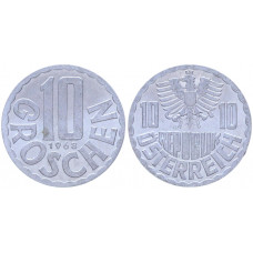 Австрия 10 Грошей 1968 год KM# 2878