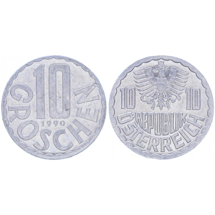 Австрия 10 Грошей 1990 год KM# 2878