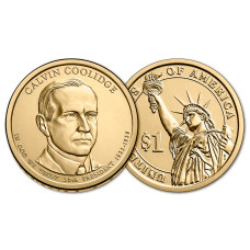 США 1 Доллар 2014 P год UNC Президенты № 30 Калвин Кулидж
