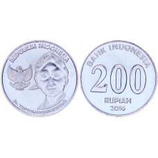 Индонезия 200 Рупий 2016 год UNC KM# 72 Tjipto Mangoenkoesoemo (BOX717)