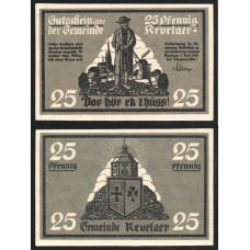 Германия 25 Пфеннигов 1921 год GrM# 690.1-2/3 Кевелар Нотгельд