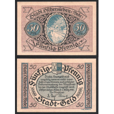 Германия 50 Пфеннигов 1921 год GrM# 1028.3a-4/4 Ошерслебен Бёрде Саксония-Анхальт Нотгельд