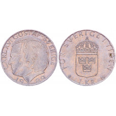 Швеция 1 Крона 1989 год KM# 852a Карл XVI Густав