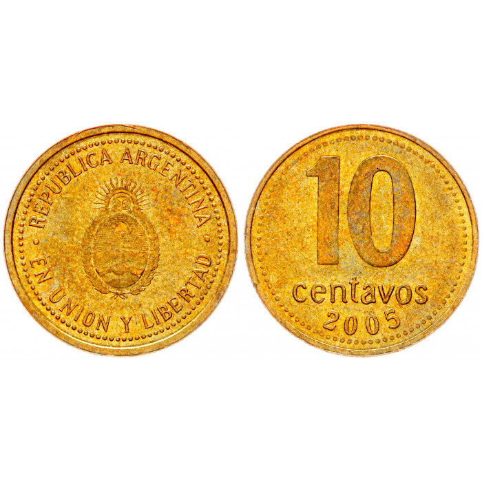 Аргентина 10 Сентаво 2005 год XF KM# 107