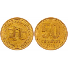 Аргентина 50 Сентаво 1994 год XF KM# 111.2 Южноафриканская монетная компания (Pty.) Ltd.