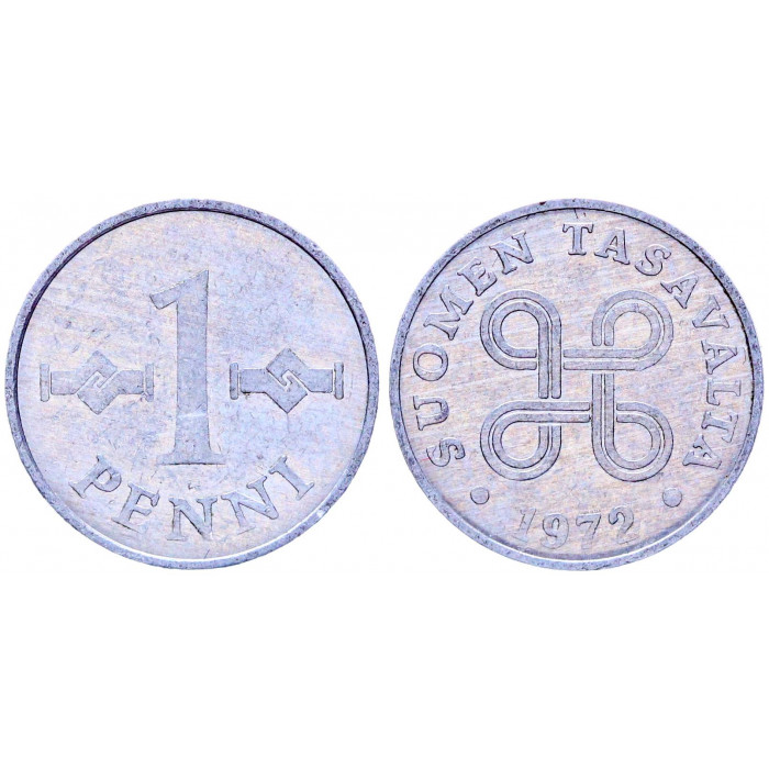 Финляндия 1 Пенни 1972 год XF KM# 44a