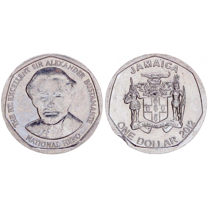Ямайка 1 Доллар 2012 год KM# 189 Александр Бустаманте