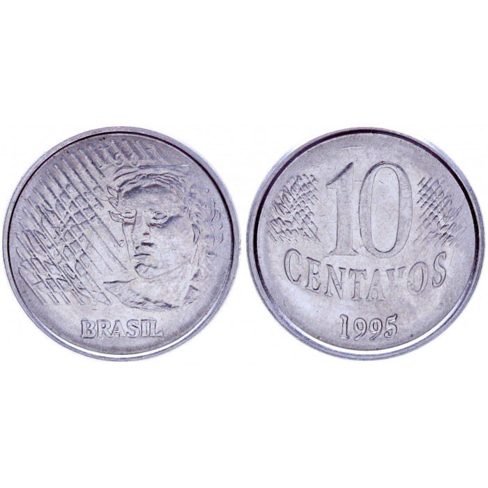 Бразилия 10 Сентаво 1995 год XF KM# 633