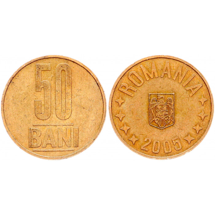 Румыния 50 Бани 2005 год XF KM# 192 (BOX559)
