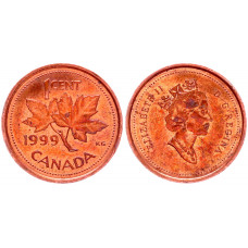 Канада 1 Цент 1999 год KM# 289 Елизавета II
