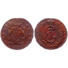 Россия Сибирь 1 Копейка 1776 КМ год Бит# 1152 Сибирская Монета
