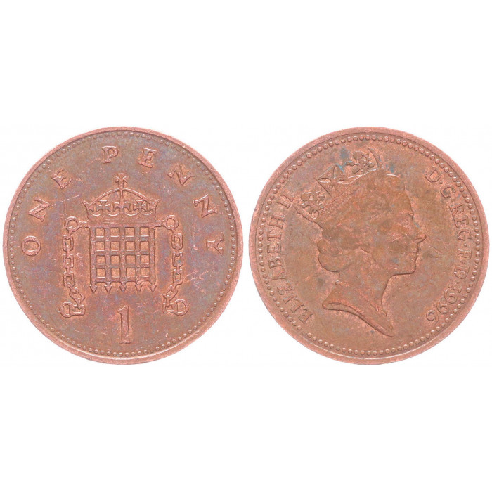 Великобритания 1 Пенни 1996 год KM# 935a Елизавета II (BOX775)
