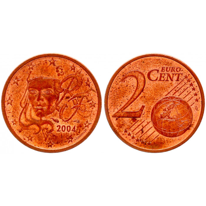 Франция 2 Евроцента 2004 год KM# 1283