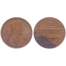 США 1 Цент 1969 D год KM# 201 Мемориал Линкольна (BOX1080)