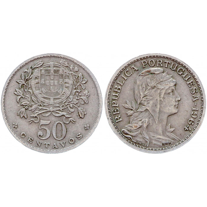 Португалия 50 Сентаво 1964 год КМ# 577 Либертина