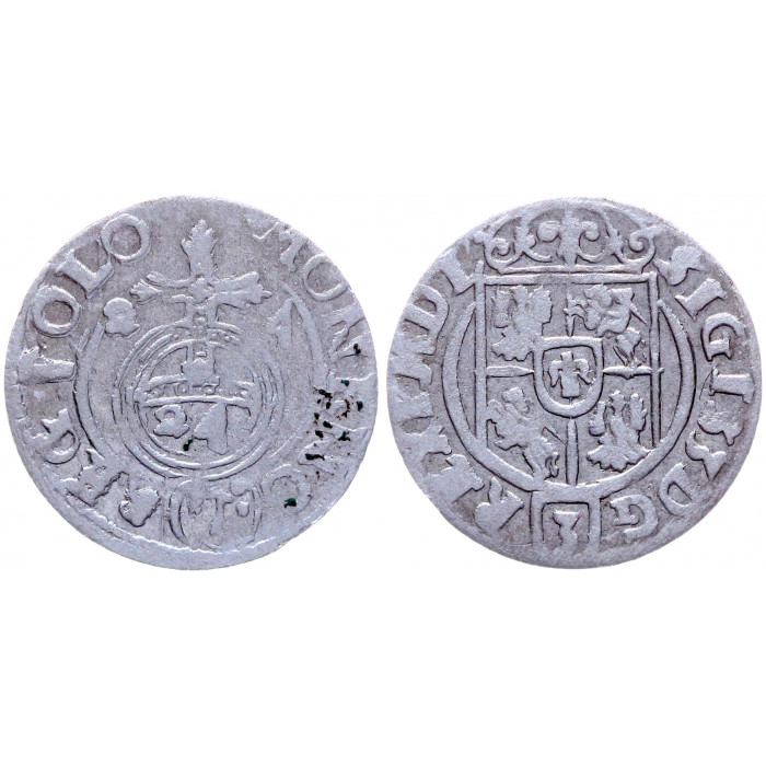 Ливония 3 Полкера 1624 год Серебро KM# 8 Король Сигизмунд III Васа Польский