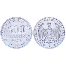 Германия 500 Марок 1923 A год UNC KM# 36 Берлин Веймарская республика (BOX771)