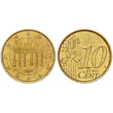 Германия ФРГ 10 Евроцентов 2002 G год KM# 210 Бранденбургские ворота