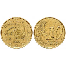 Испания 10 Евроцентов 1999 год KM# 1043 Мигель де Сервантес