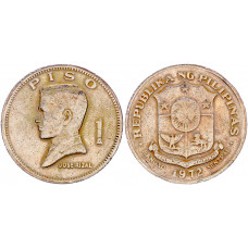 Филиппины 1 Песо 1972 год КМ# 203 Хосе Рисаль