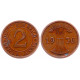 Германия 2 Рейхспфеннига 1936 A год KM# 38 Берлин Веймарская Республика (BOX1173)