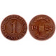 Германия 1 Рентенпфенниг 1924 D год KM# 30 Мюнхен Веймарская Республика (BOX1219)