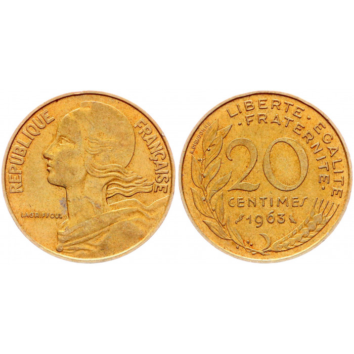 Франция 20 Сентим 1963 год KM# 930 Либертина