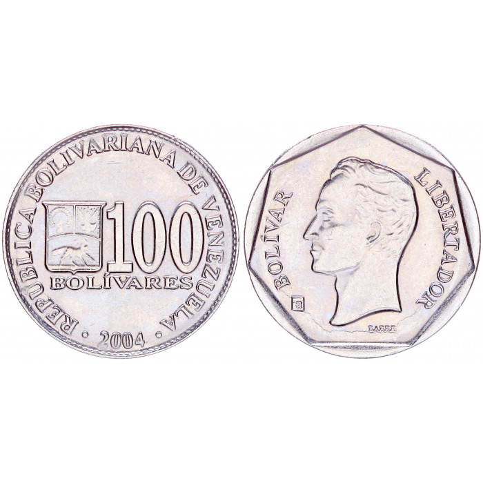 Венесуэла 100 Боливар 2004 год AUNC Y# 83a Симон Хосе Антонио Боливар