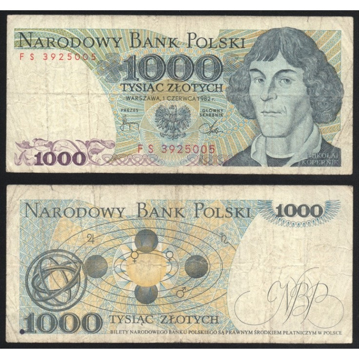 Польша 1000 Злотых 1982 год P# 146c