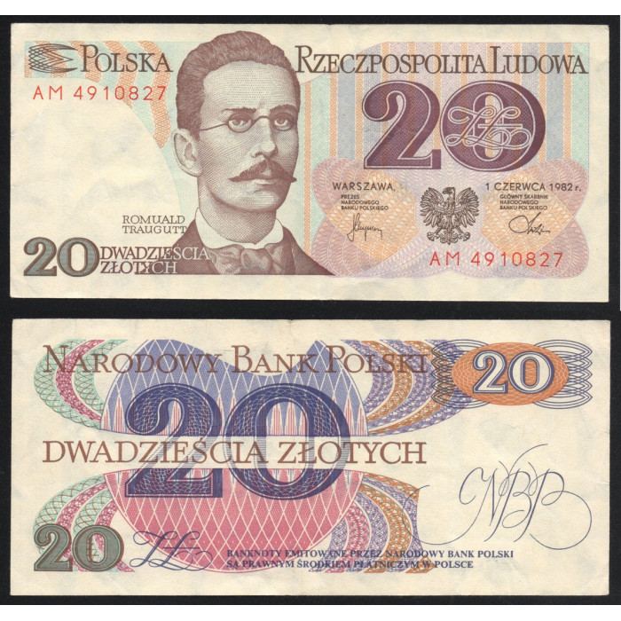 Польша 20 Злотых 1982 год P# 149a.2