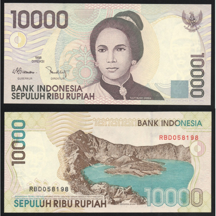 Индонезия 10000 Рупий 1998 год P# 137a
