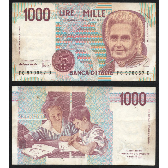 Италия 1000 Лир 1998 год P# 114c.3
