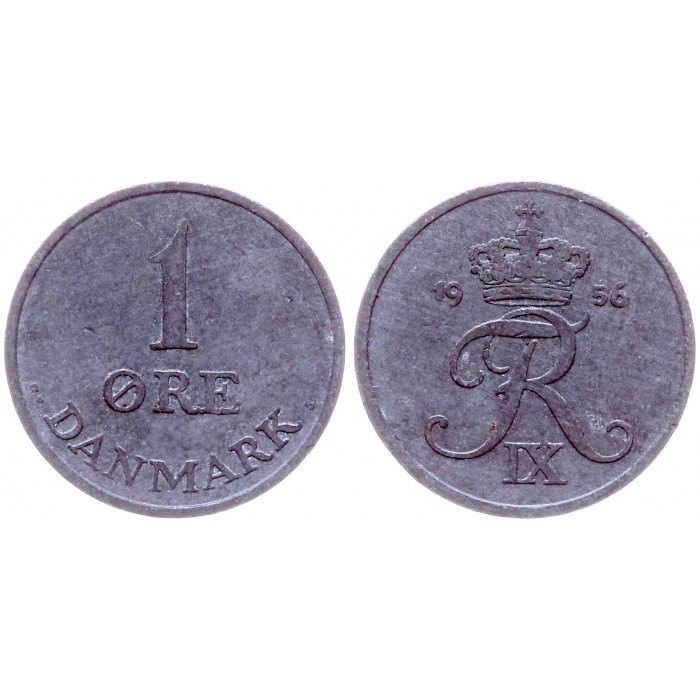 Дания 1 Эре 1956 год KM# 839.2 52-ой Король Фредерик IX