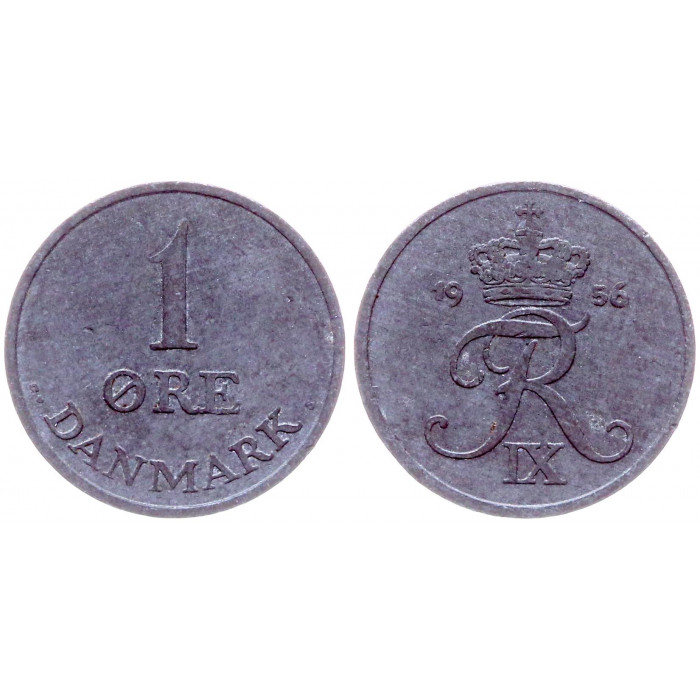 Дания 1 Эре 1956 год KM# 839.2 52-ой Король Фредерик IX