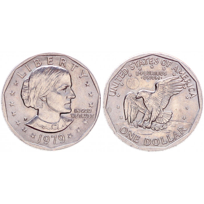 США 1 Доллар 1979 P год UNC KM# 207 Сьюзен Энтони