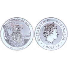 Австралия 1 Доллар 2015 год Коала Животные Серебрение Сувенирная монета (BOX1235)