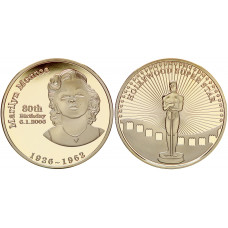 Америка Жетон Мэрилин Монро 2006 год Голливуд 80-летие Американской киноактрисы Оскар Позолота Сувенирная монета (BOX1240)