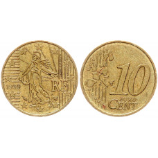 Франция 10 Евроцентов 1999 год KM# 1185 Сеятель
