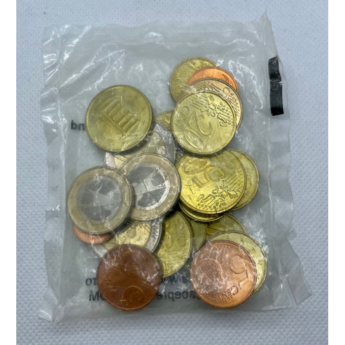 Германия ФРГ 1 2 5 10 20 50 Евроцентов 1 2 Евро 2002 год UNC Набор из 20 монет в банковском мешке