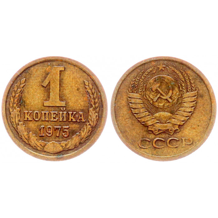 СССР 1 Копейка 1975 год Y# 126a (BOX2543)
