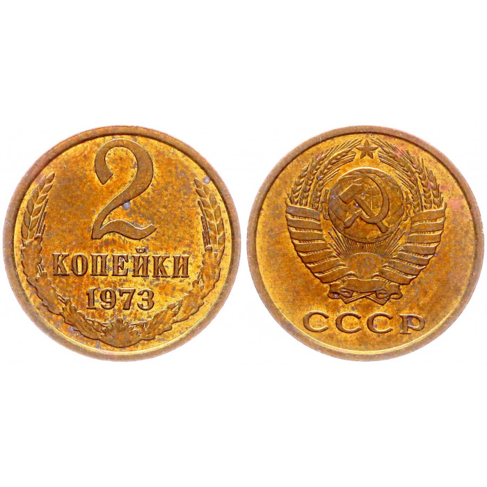 СССР 2 Копейки 1973 год Y# 127a (BOX2564)