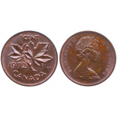 Канада 1 Цент 1972 год XF KM# 59.1 Елизавета II