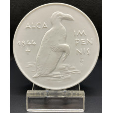 Германия Мейсен Настольная Медаль Коллекция Птиц Навмана в замке Котене 1835-1985 Фарфор