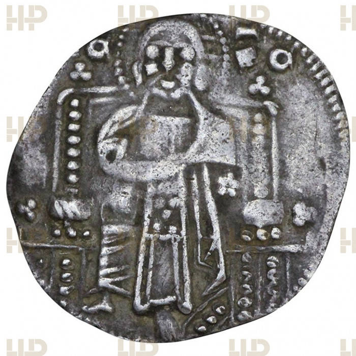 Венеция 1 Гроссо 1312 - 1328 год Серебро VF+ Джованни Соранцо (Супанти) Слаб ННР / NNR № ZF2644